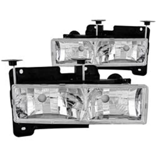 Kento Gear 88-98 GM CK 1500 2500 & 3500 & 92-99 Suburban & Yukon Crystal Chrome with O Bulb KE2142993 - main